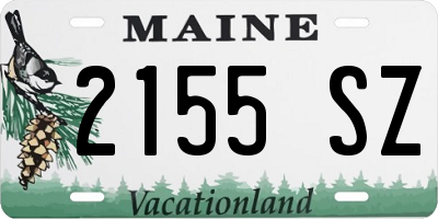 ME license plate 2155SZ