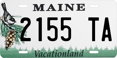 ME license plate 2155TA