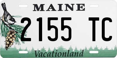 ME license plate 2155TC