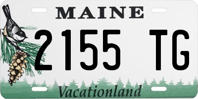 ME license plate 2155TG