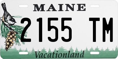 ME license plate 2155TM