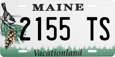 ME license plate 2155TS