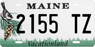 ME license plate 2155TZ