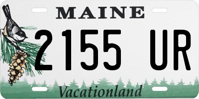 ME license plate 2155UR