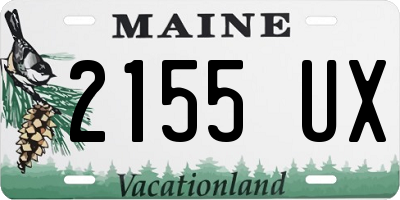 ME license plate 2155UX