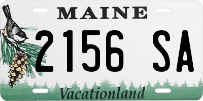 ME license plate 2156SA