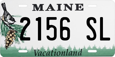 ME license plate 2156SL
