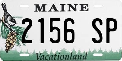 ME license plate 2156SP