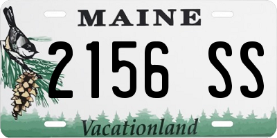 ME license plate 2156SS