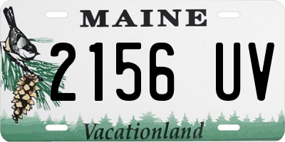 ME license plate 2156UV