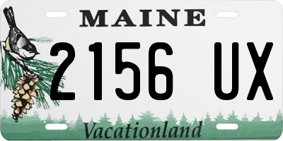 ME license plate 2156UX