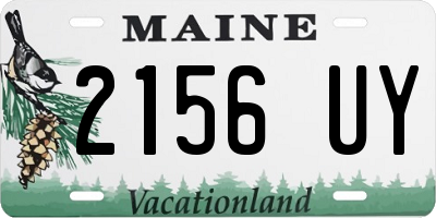 ME license plate 2156UY