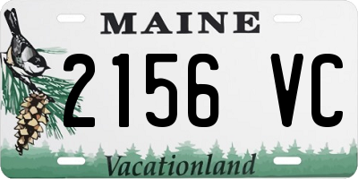 ME license plate 2156VC