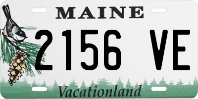ME license plate 2156VE