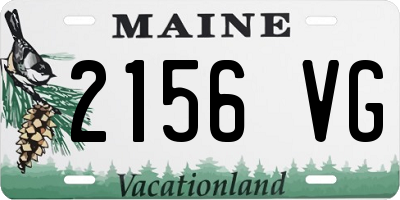 ME license plate 2156VG