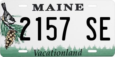 ME license plate 2157SE