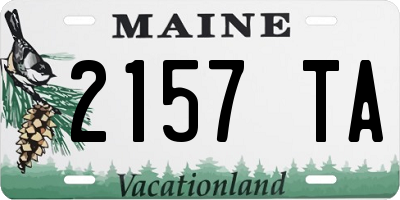 ME license plate 2157TA