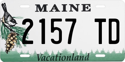 ME license plate 2157TD