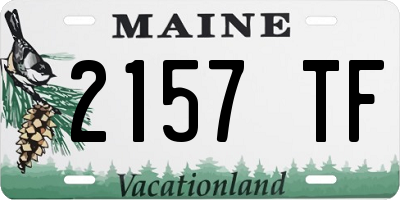 ME license plate 2157TF