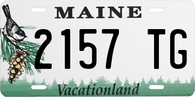 ME license plate 2157TG