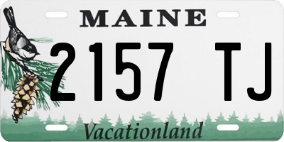 ME license plate 2157TJ