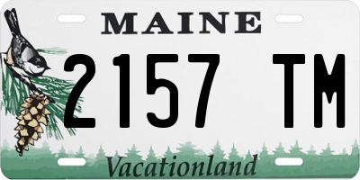 ME license plate 2157TM
