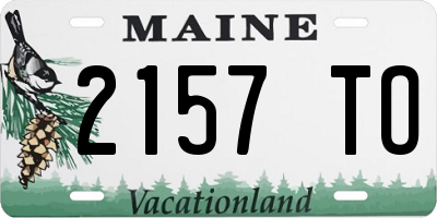 ME license plate 2157TO