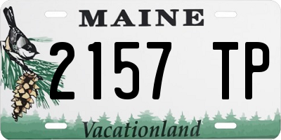 ME license plate 2157TP