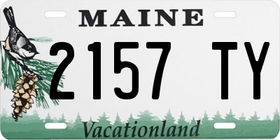 ME license plate 2157TY