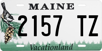 ME license plate 2157TZ