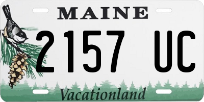 ME license plate 2157UC