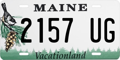 ME license plate 2157UG