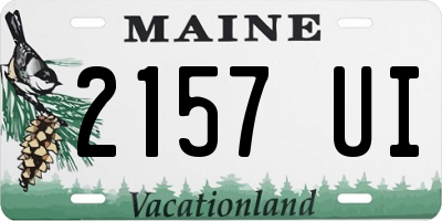 ME license plate 2157UI