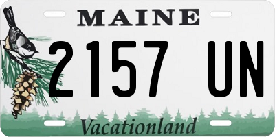 ME license plate 2157UN