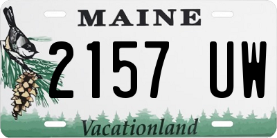 ME license plate 2157UW