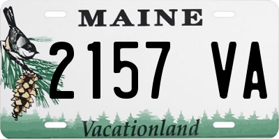 ME license plate 2157VA
