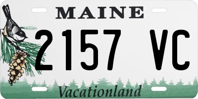 ME license plate 2157VC