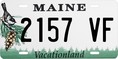 ME license plate 2157VF