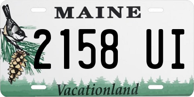 ME license plate 2158UI