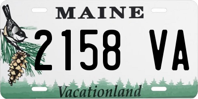 ME license plate 2158VA