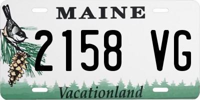 ME license plate 2158VG