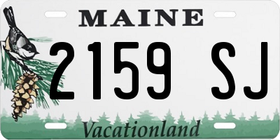 ME license plate 2159SJ