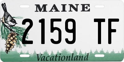 ME license plate 2159TF