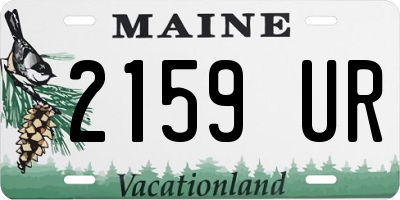 ME license plate 2159UR
