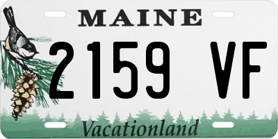 ME license plate 2159VF