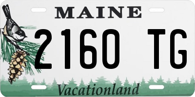 ME license plate 2160TG
