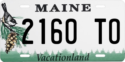 ME license plate 2160TO
