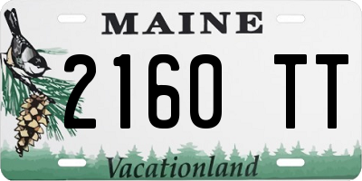 ME license plate 2160TT