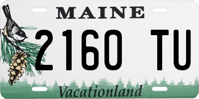 ME license plate 2160TU