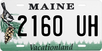 ME license plate 2160UH